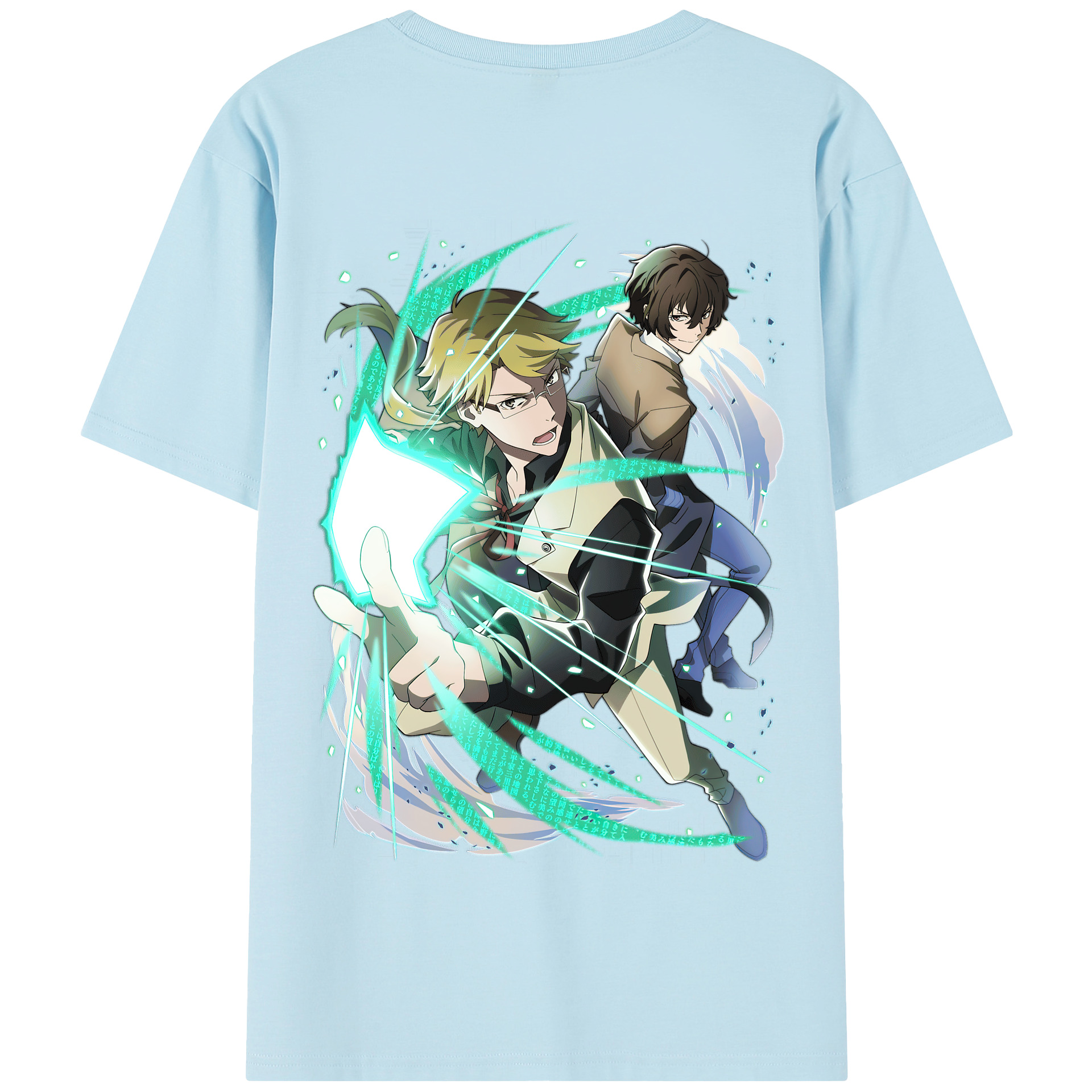 （画像用） 文豪ストレイドッグス Bungo Stray Dogs 綿100％半袖Tシャツ（背面プリント）